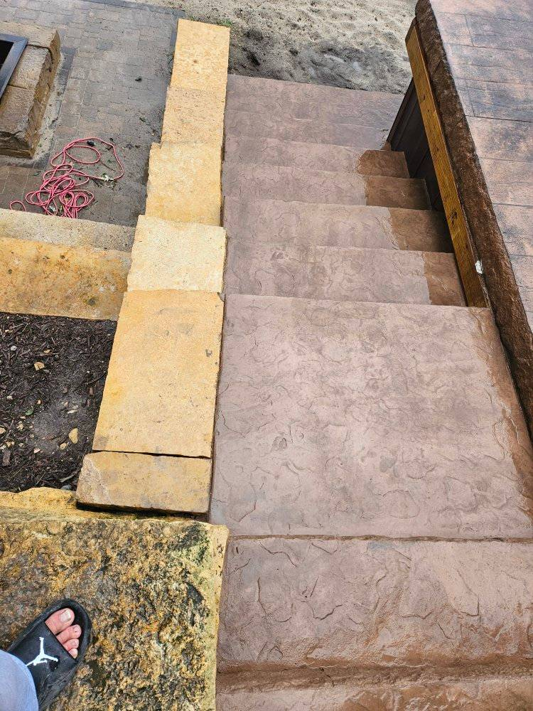 Professional concrete steps construction
